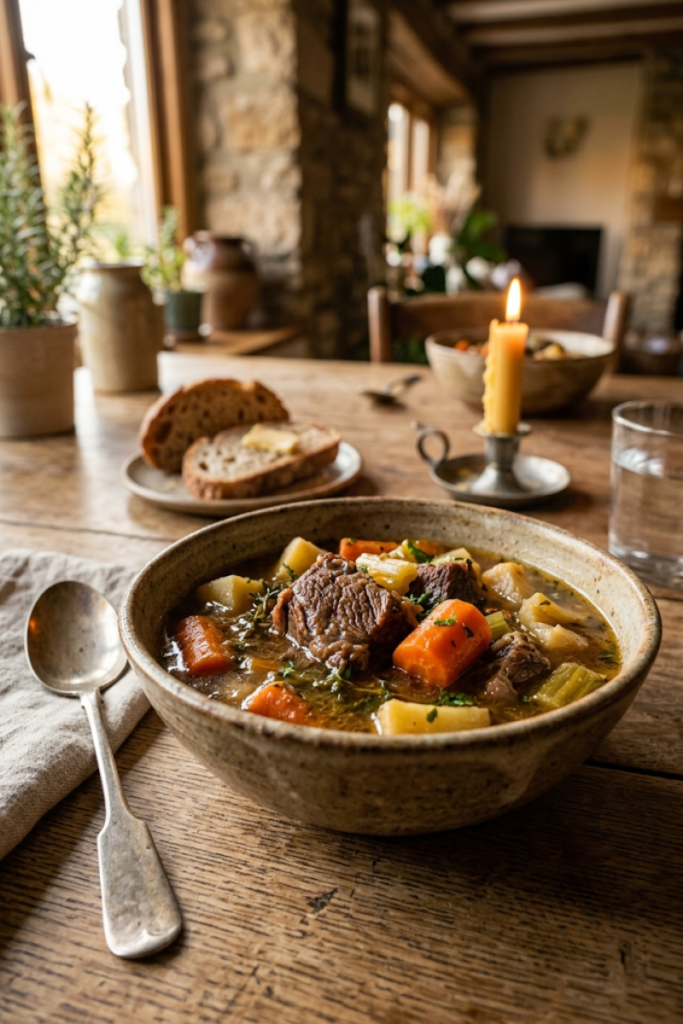 Classic Beef and Root Veggie Soup