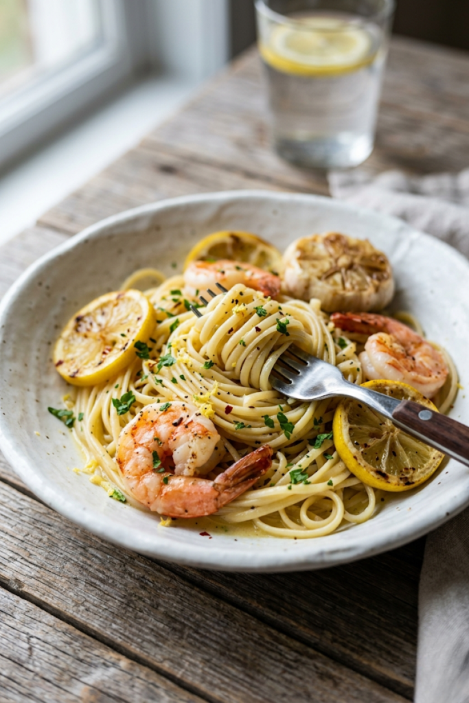 Garlic Lemon Shrimp Scampi