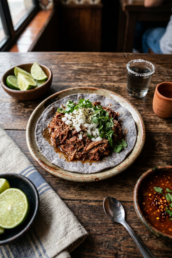 Ancho Chile Braised Lamb Tacos