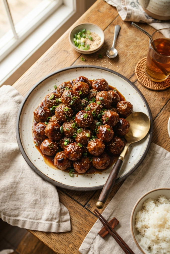 Sweet and Smoky Glazed Meatballs
