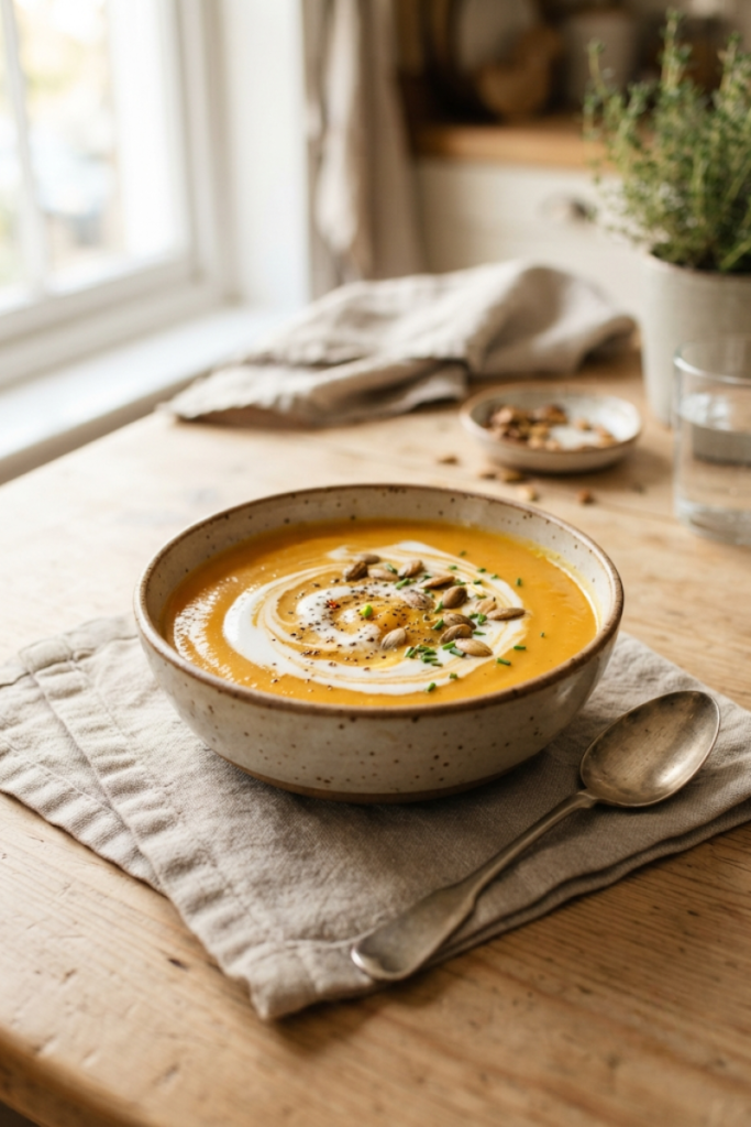 Slow Cooker Vegan Butternut Squash Soup