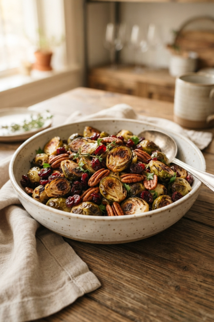 Slow Cooker Brussels Sprouts with Pecans
