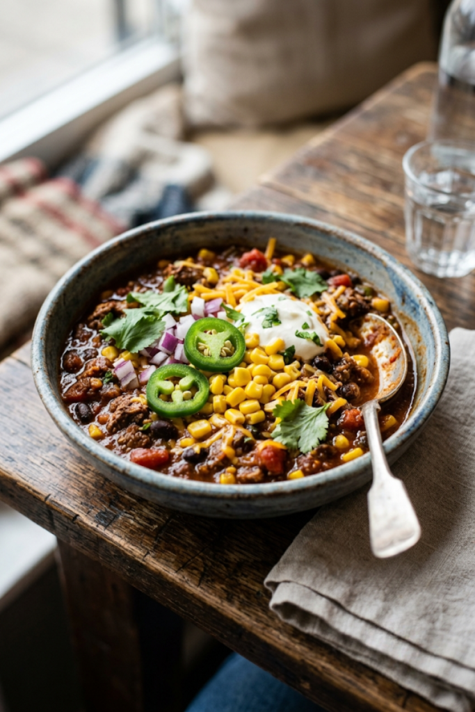 Double-Bean Corn and Jalapeño Chili