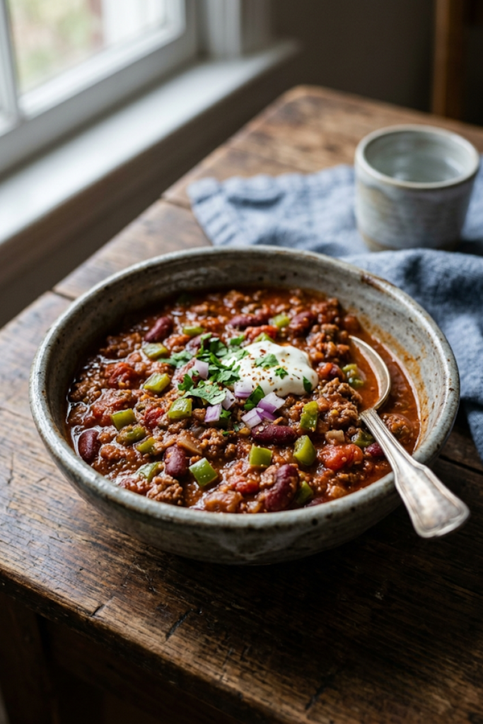 Classic Beef and Green Chile Chili
