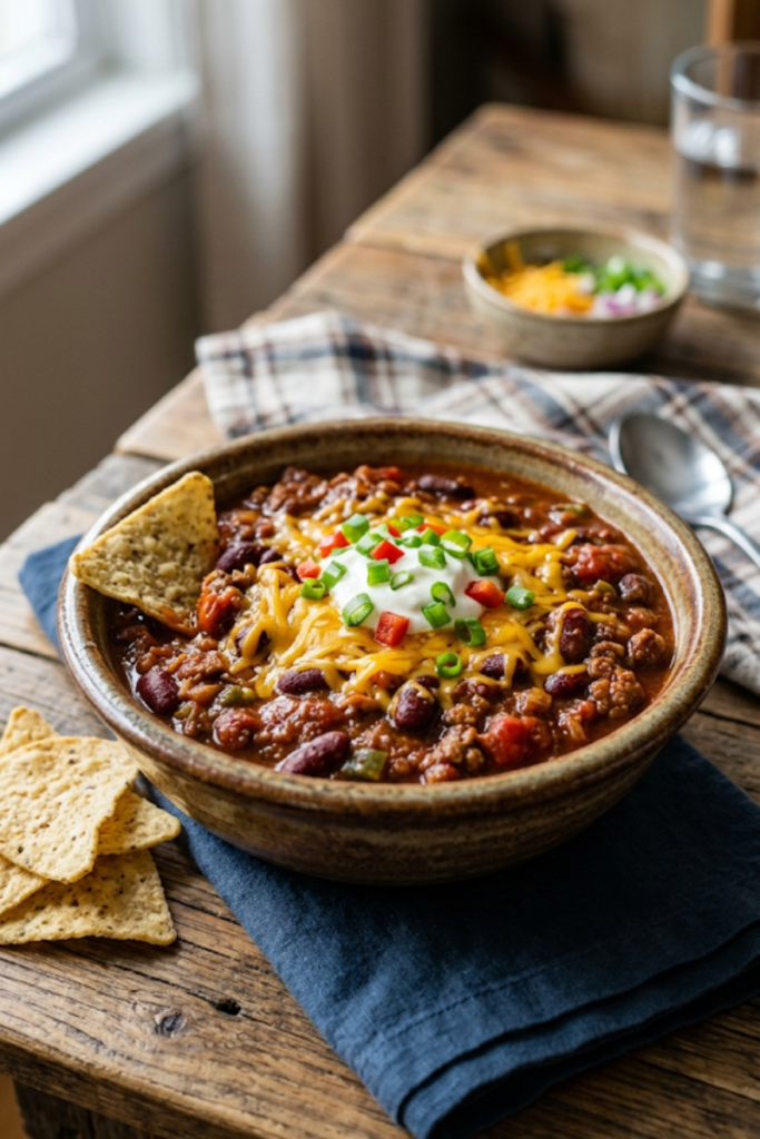 Refried Bean Creamy Chili
