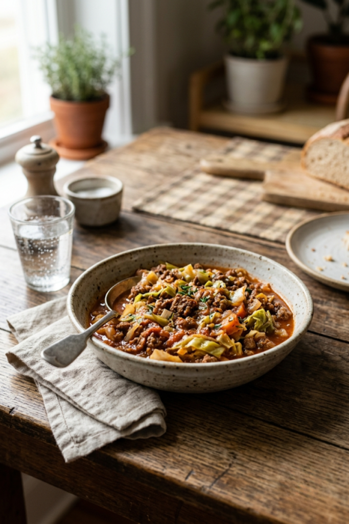 Unstuffed Cabbage Roll Casserole