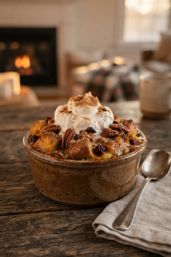 Crockpot Pumpkin Bread Pudding