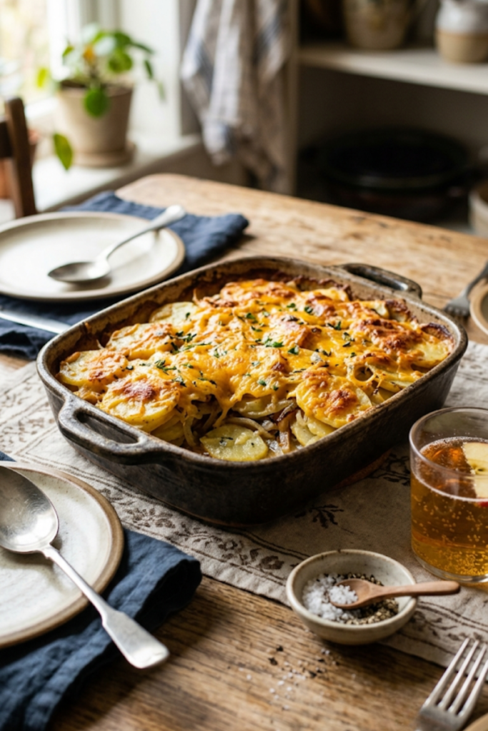 Cheesy Potato and Onion Bake