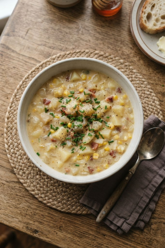 Crockpot Potato and Corn Chowder