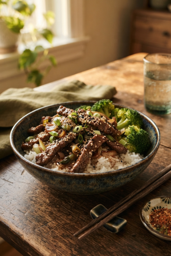 Slow Cooker Teriyaki Beef Strips