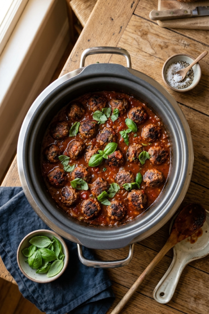 Beef Meatballs in Marinara