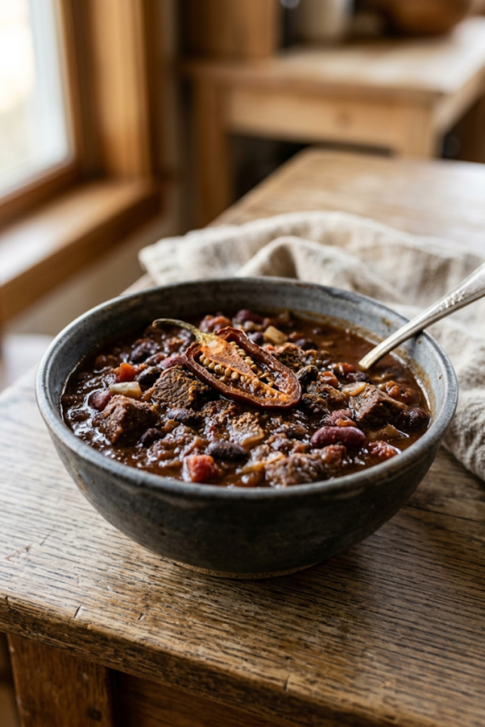Smoky Chipotle and Black Bean Chili