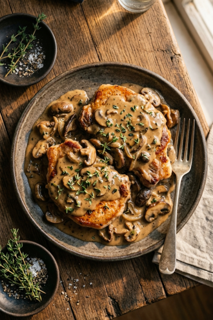 Creamy Mushroom Pork Chops
