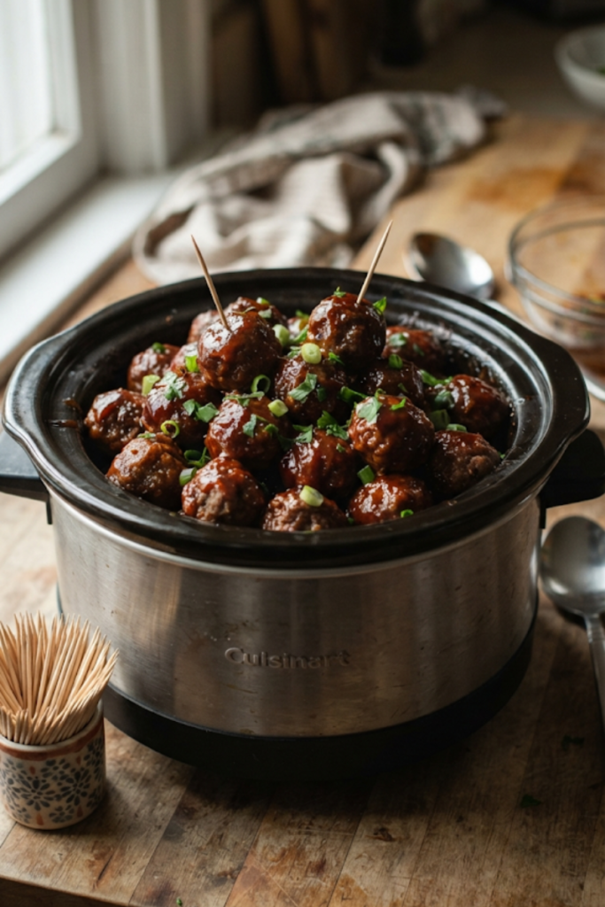 Crockpot Sweet and Spicy Meatballs
