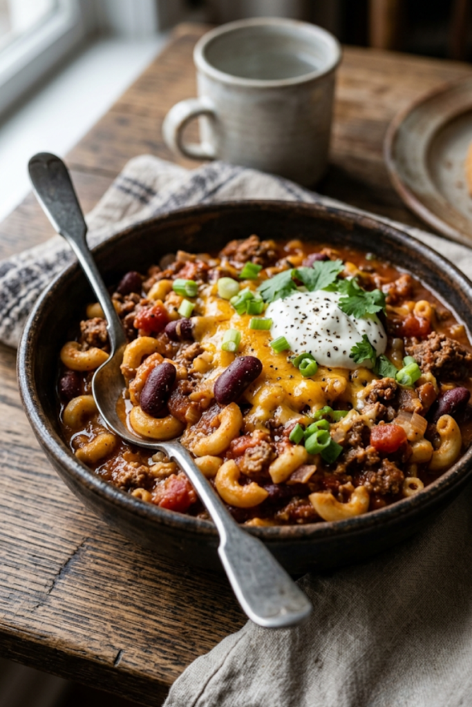 Beef and Bean Chili Mac