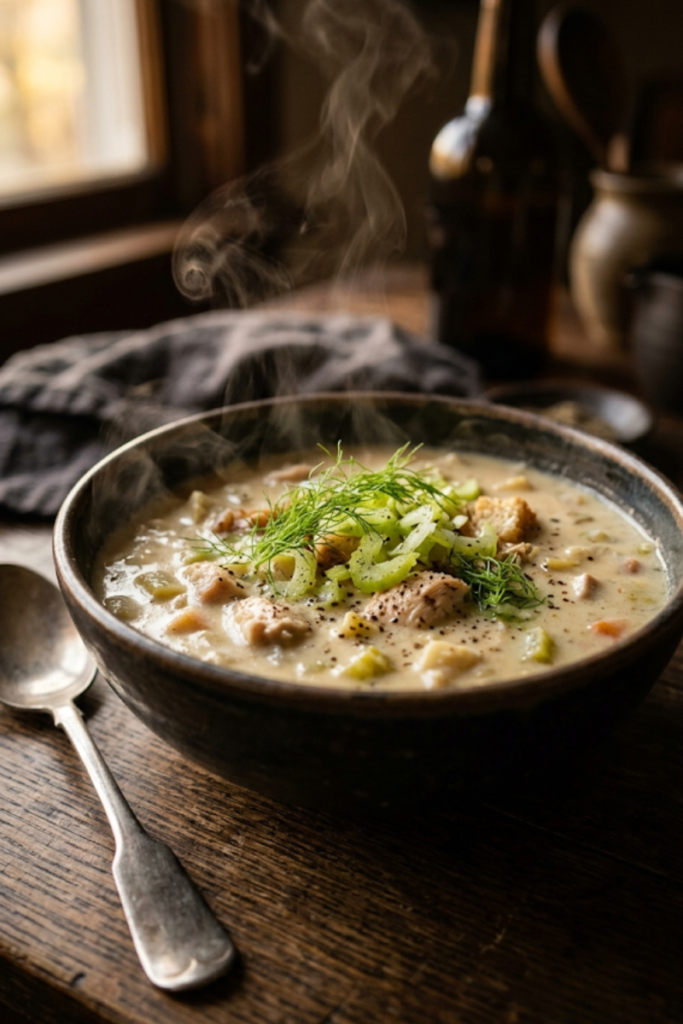 Creamy Chicken and Fennel Soup