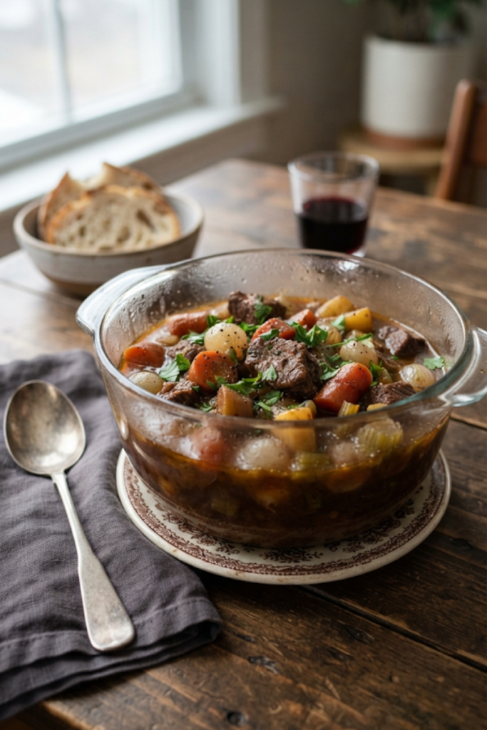Crockpot Beef and Red Wine Stew