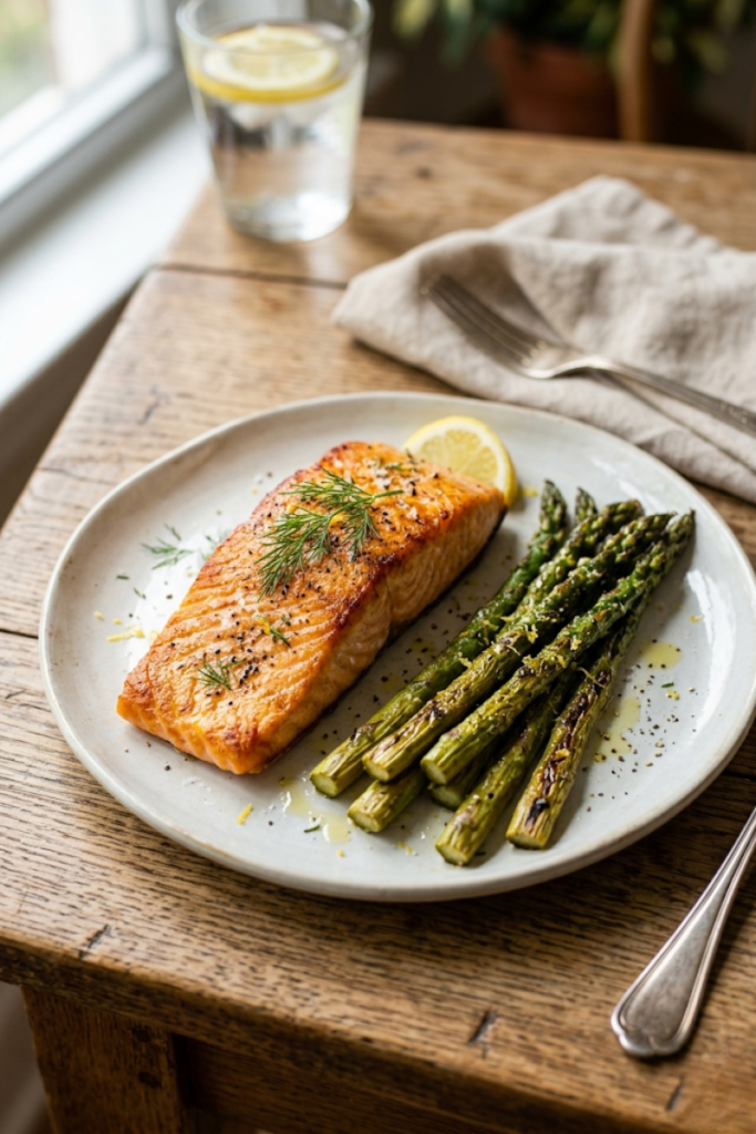 Pan Seared Salmon with Asparagus
