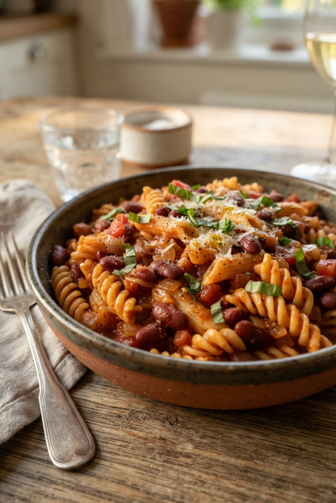 Italian Style Pasta and Bean Medley