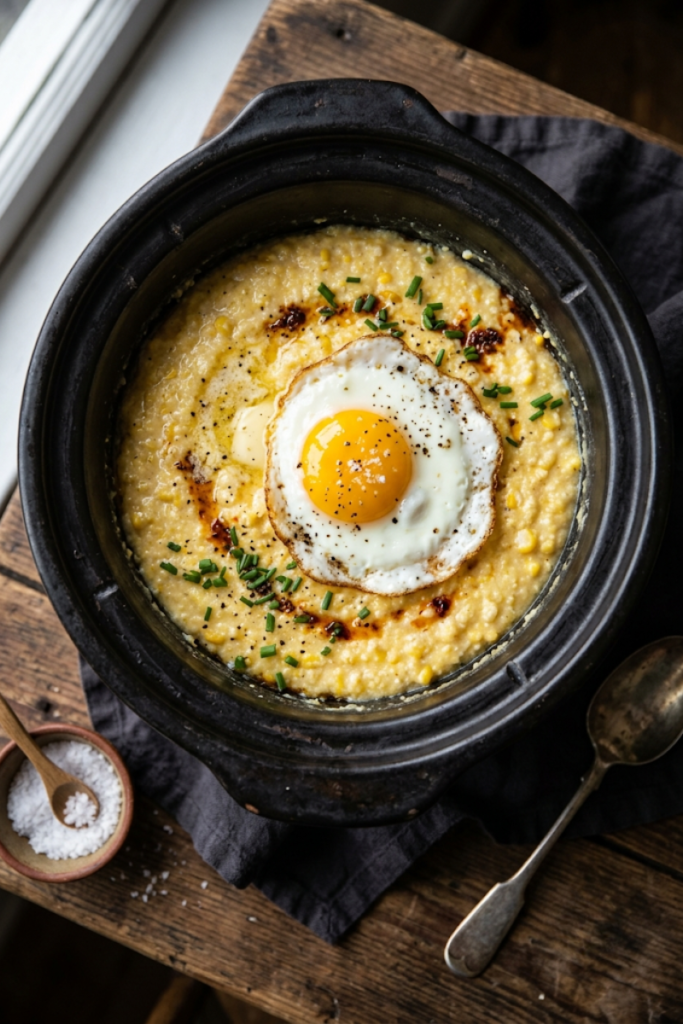 Slow Cooker Grits with Savory Toppings