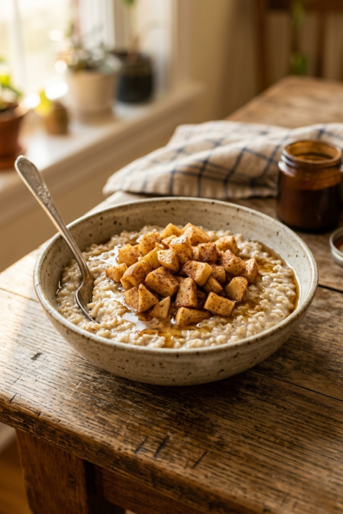 Slow-Cooked Apple Pie Oatmeal