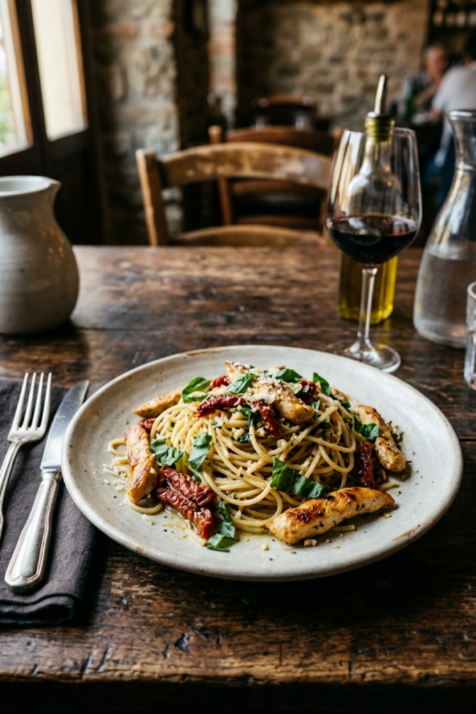 Sun-Dried Tomato and Chicken Pasta