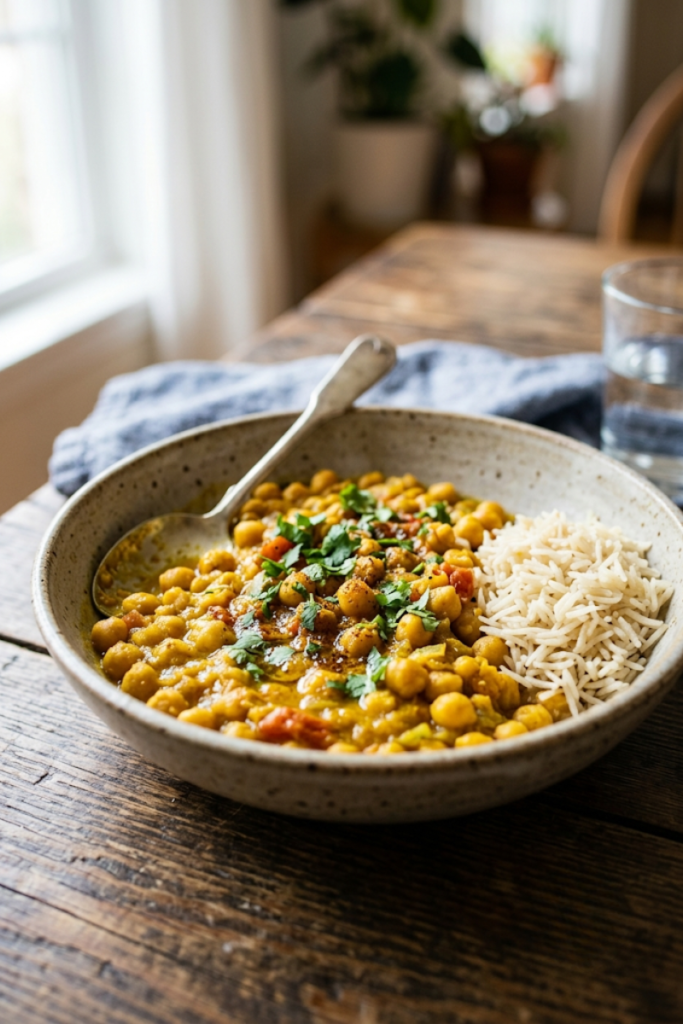 Coconut Curry Chickpea Bowl