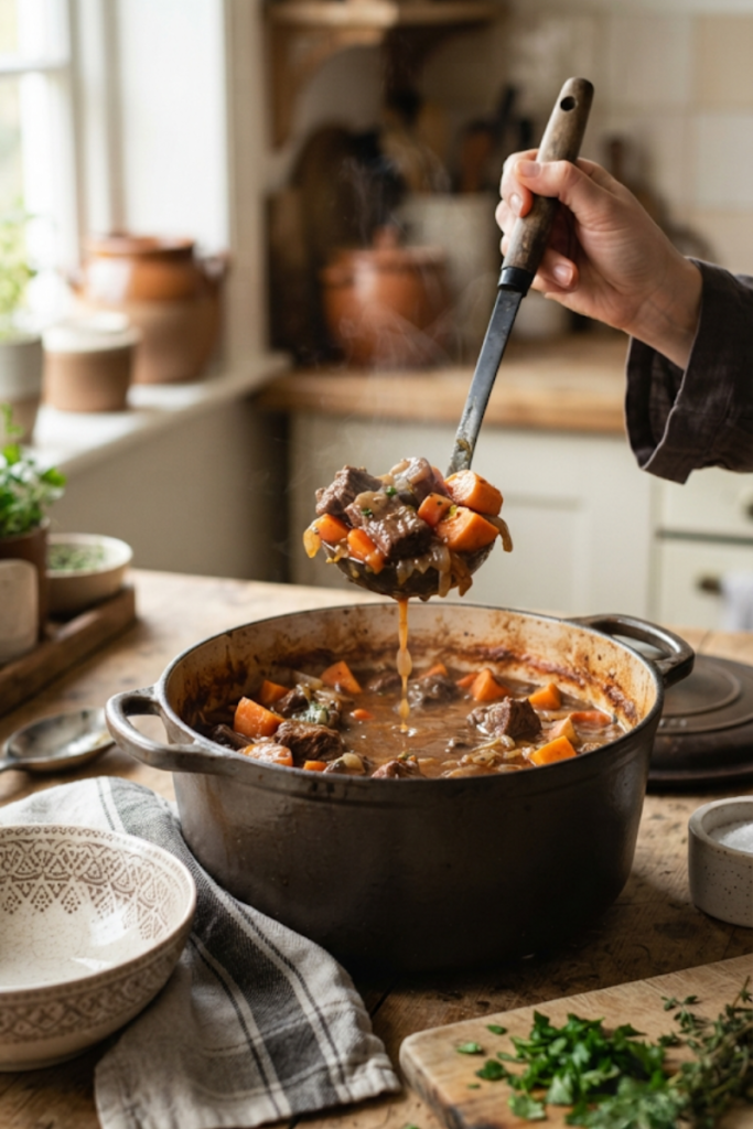 Slow Cooker Beef and Sweet Potato Stew