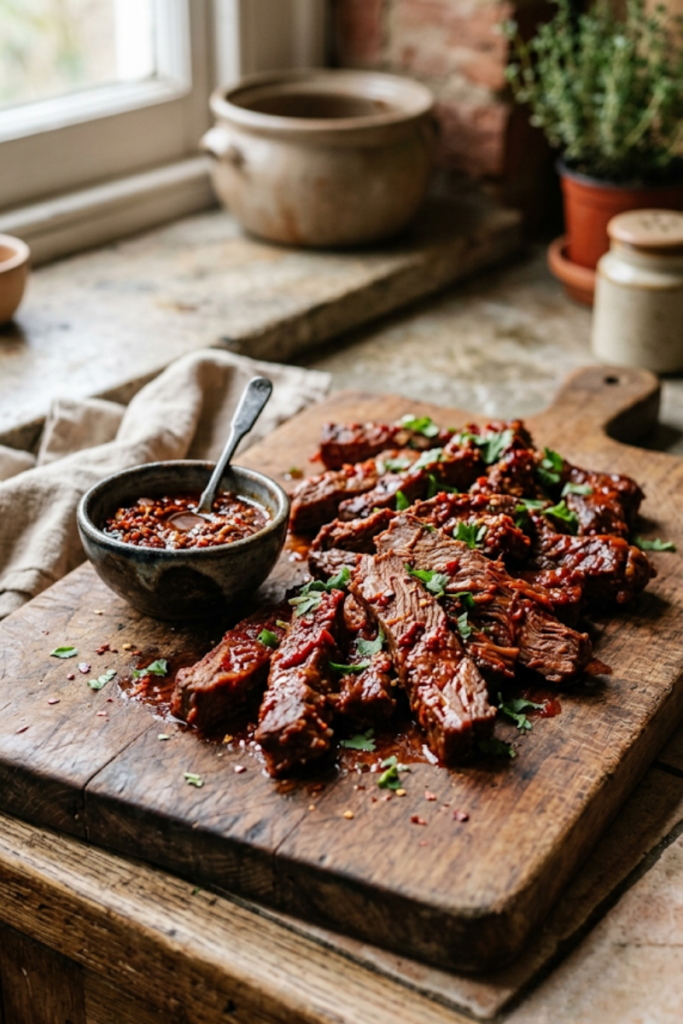 Red Chile Braised Flank Steak