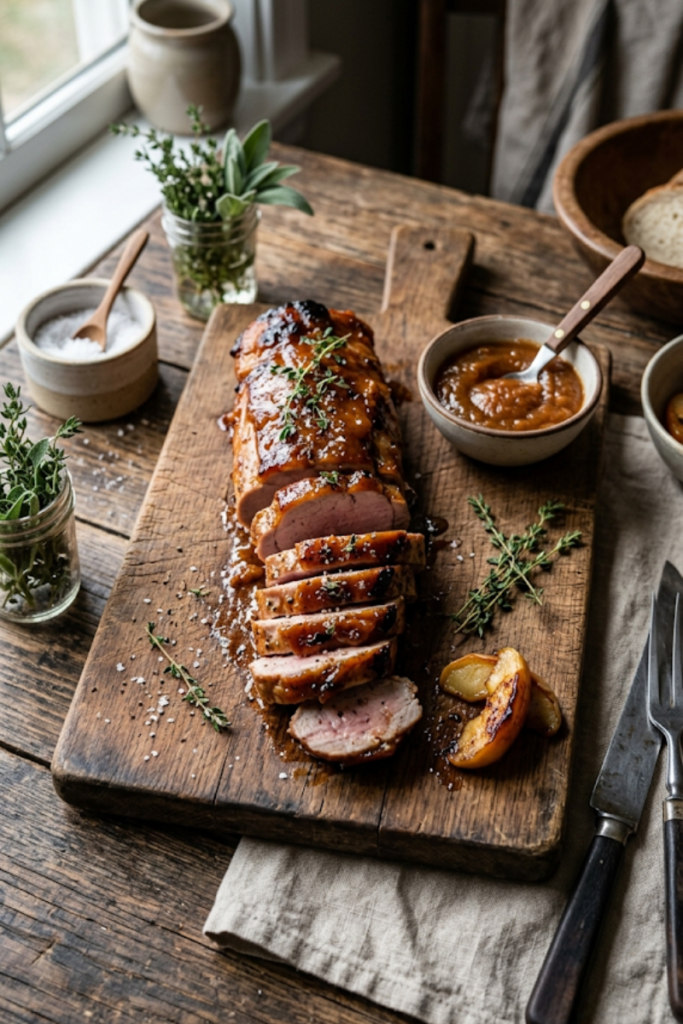 Apple Butter Glazed Pork