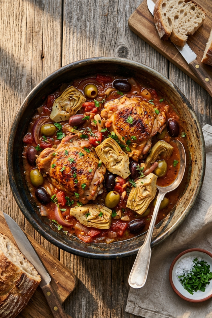 Mediterranean Chicken Thigh Stew