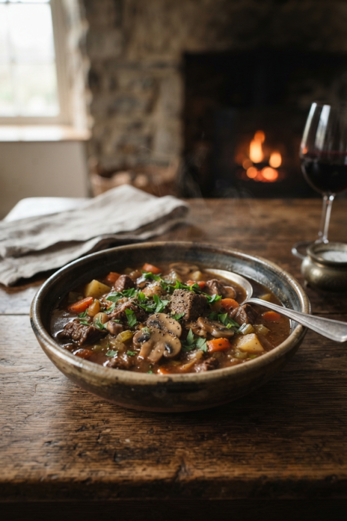 Hearty Beef and Mushroom Stew
