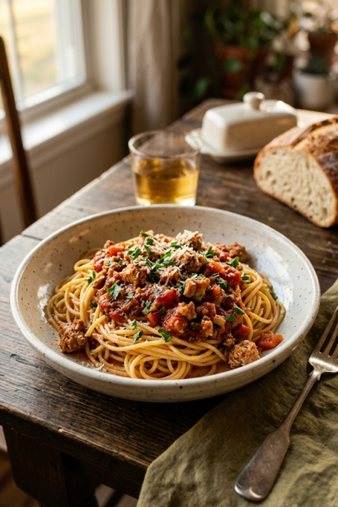 Slow Cooker Turkey Bolognese