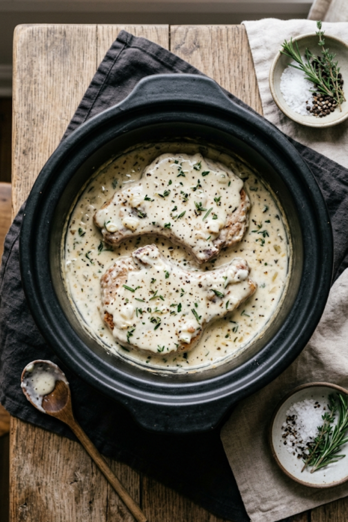 Creamy Herb Pork Chops