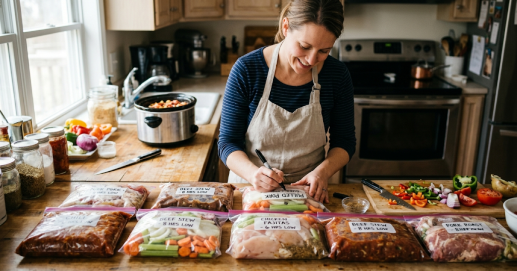 9 Crockpot Freezer Meals to Prep in Bulk